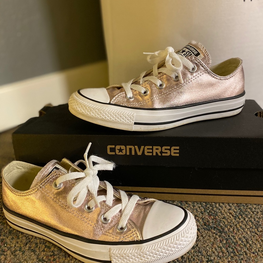 Rose gold converse